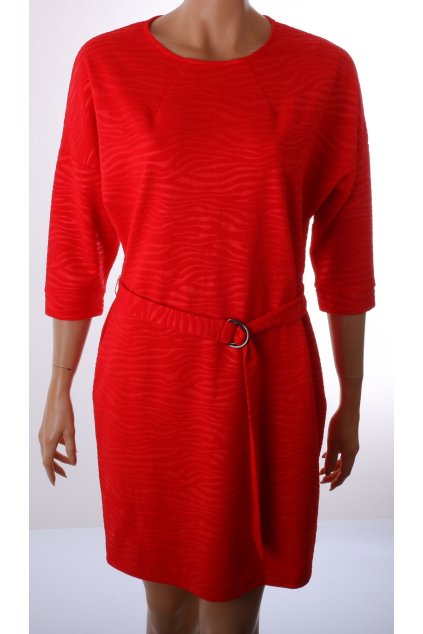 Šaty Quiosque červené s opaskem s kapsami vel. 36 / S
