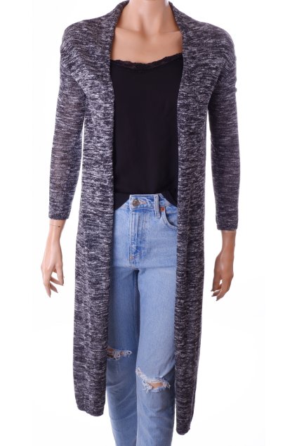 Kardigan H&M divided šedá melanž dlouhý vel. XS