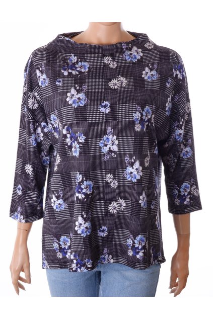 Tričko Betty Barclay šedá s květy vel. 44 / uk 18 / L - XL