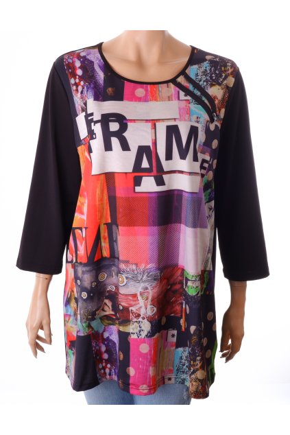 Tričko Bonprix tunika barevná s ozdobným zipem vel. XL