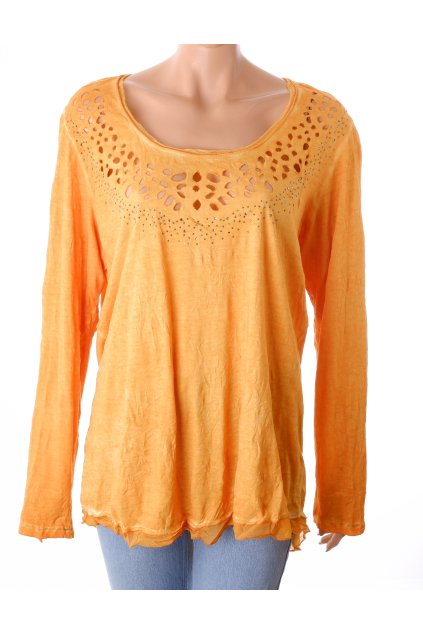 Tričko Tredy s kamínky žluté vel. L / 44