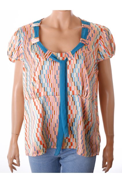 Halenka David Emanuel barevná s vázačkou v boku zip vel. XL / uk 20