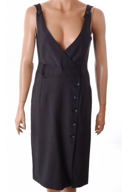 Šaty Cima šedé s knoflíky a kapsami vel. S / 38