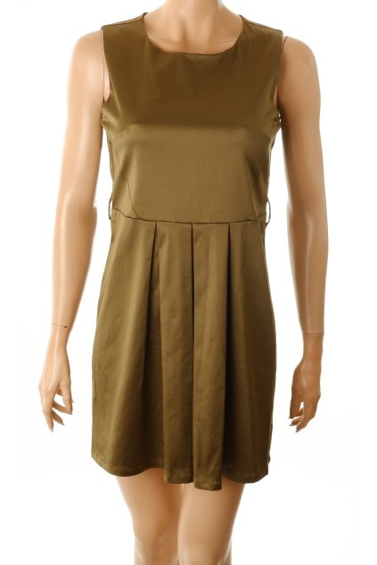 Šaty Amisu zelené lehce lesklé nové bez opasku vel. S - M / 42