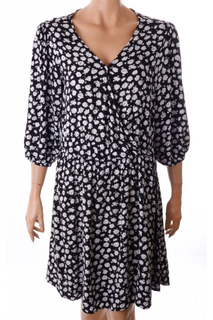 Šaty Page One černé se vzorem vel. L / 44 / uk 18 VADA