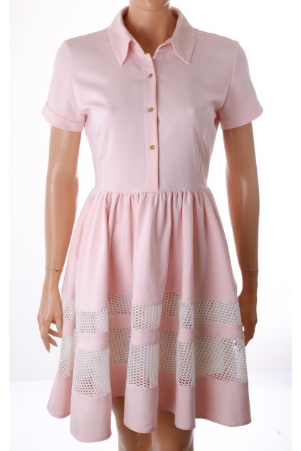 Šaty Vera P. by Lucca růžové s límečkem vel. M