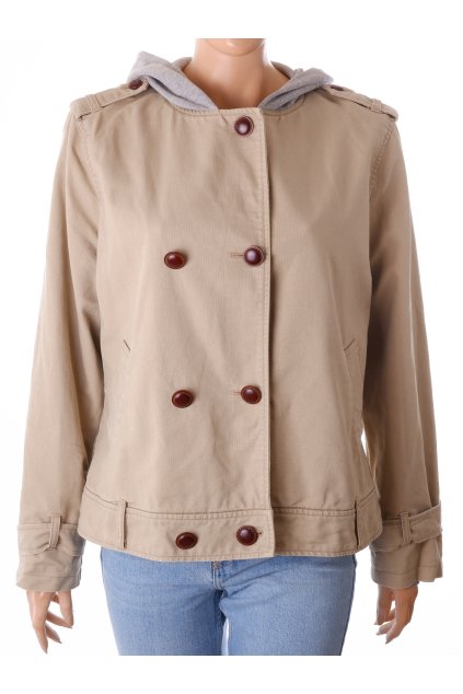 Bunda People béžová s kapucí vel. L