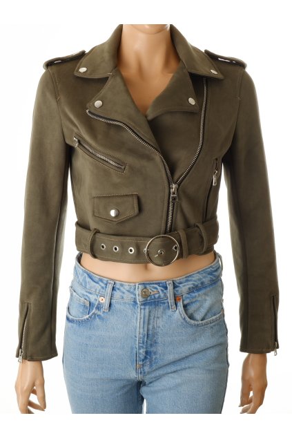 Bunda Bershka zelená vel. S