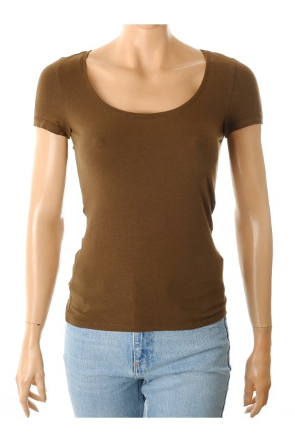 Tričko H&M khaki zelené vel. XS