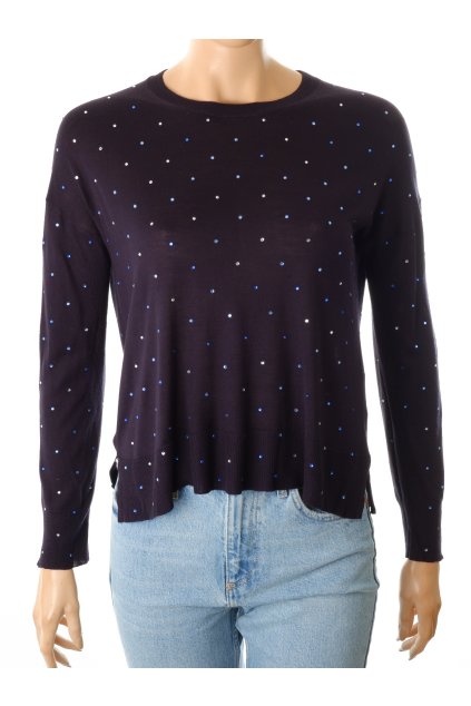 Svetr Zara modrý s kamínky vel. S