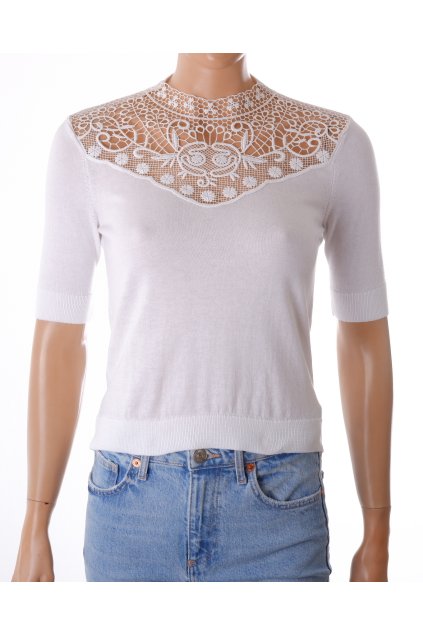 Halenka Marks&Spencer úpletová s krajkou vel. S