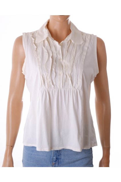 Halenka Max Mara krémová bílá s límečkem tričko vel. L