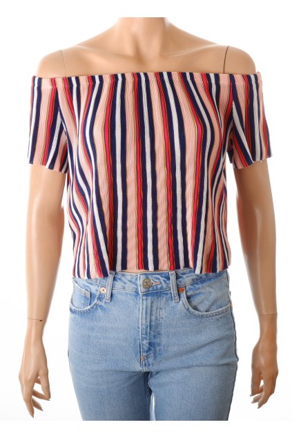 Halenka Bershka barevná se spadlými rameny vel. M