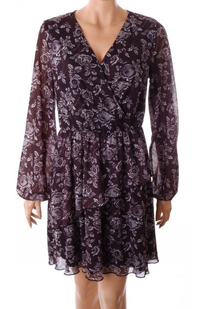 Šaty Mohito černé s šedým vzorem vel. L VADA