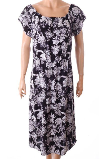 Šaty Infinity černo šedé vzorované vel. 42 / M VADA