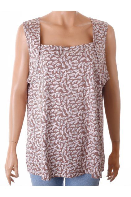 Tričko světle hnědé s bílým vzorem vel. XL