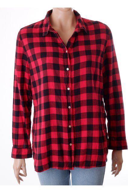 Košile H&M červená karovaná vel. 42 / M