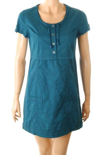 Šaty Cecil tyrkysové s vyšíváním vel. S