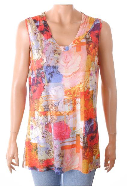 Tričko barevné bez rukávu vel. L - XL