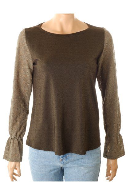 Tričko zelené s krajkovými rukávy vel. S