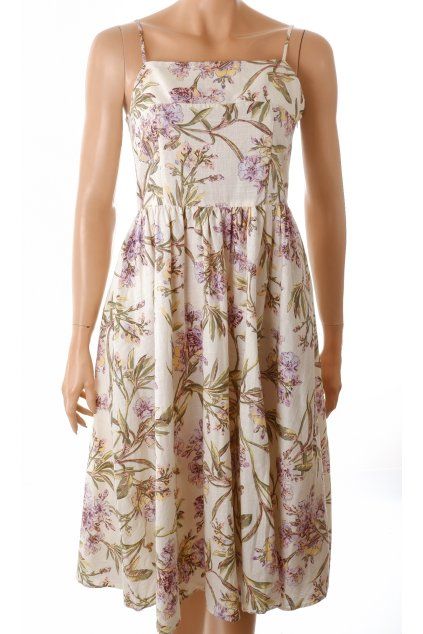 Šaty H&M béžové květované vel. M / 40