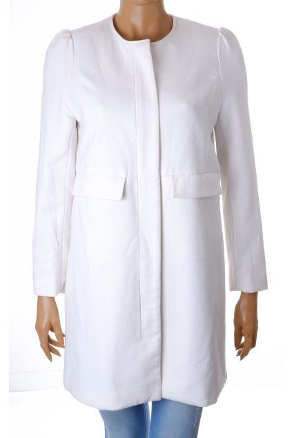 Kabát H&M bílý elegantní vel. M / 40