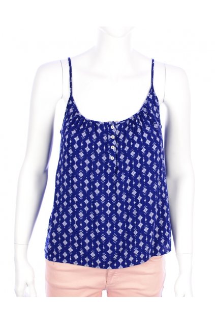 Halenka na ramínka H&M modrá se vzorem vel M