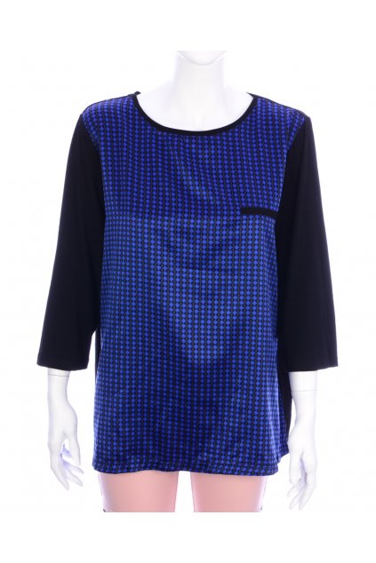 Tričko modro-černé vzorované Fabiani vel. L - XL