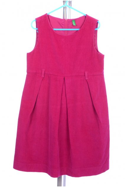 Šaty manšestrové Benetton 7-8/128 růžové