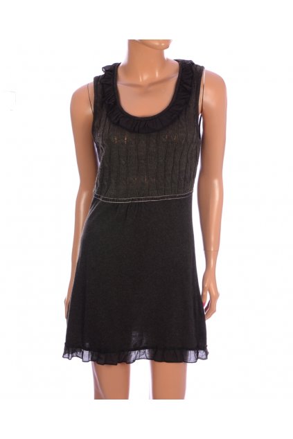 Šaty Zero vel M/40 hnědé úpletové