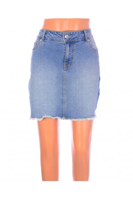 Sukně riflová modrá s tmavě modrým pruhem vel. M