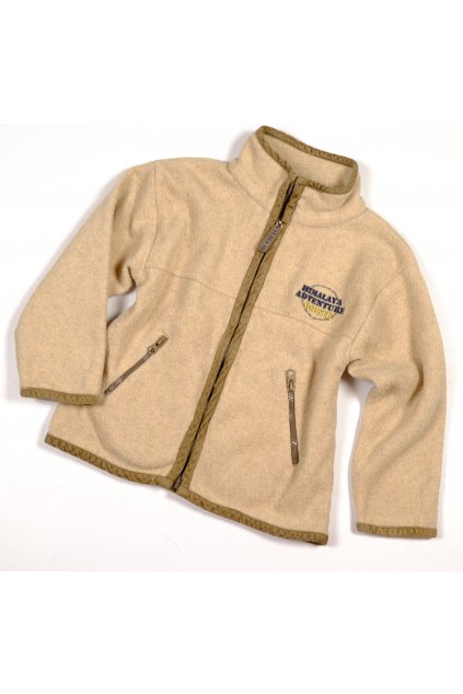 Mikina flísová Bob hnědá s nápisem na zip vel. 2-3r