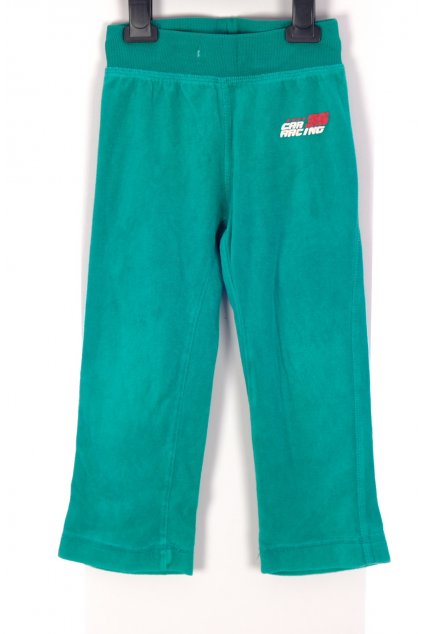 Tepláky Papagino zelené s nápisem vel. 98 / 2 - 3 r sametové