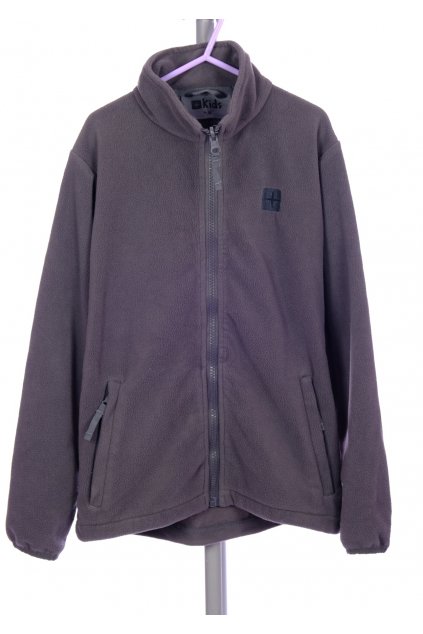 Mikina chlapecká flísová Kids šedá  bez kapuce vel. 9 - 10 r /  140