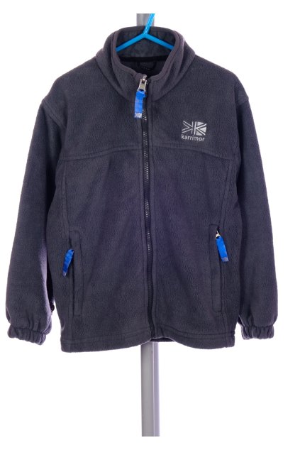 Mikina chlapecká flísová Karrimor šedá s logem vel. 7 - 8 r / 128