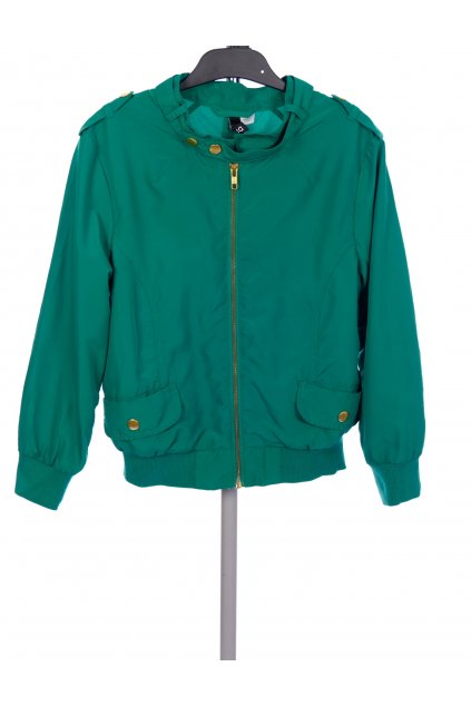 Bunda H&M bomber zelená tenká vel. 128 / 7 - 8 r