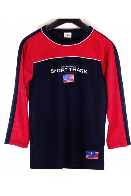 Tričko sportovní  X-Mail  modročervené s nápisem vel 164/13-14 let