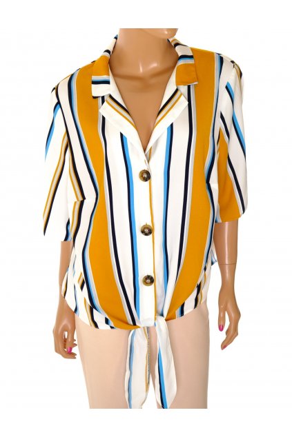 Halenka F&F bílá barevně pruhovaná vel XL / uk 22