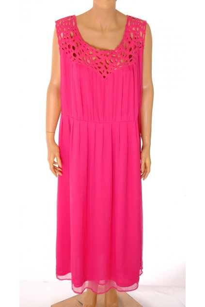 Šaty Asos růžové dlouhé u výstřihu vystřihovaná krajka vel XL VADA