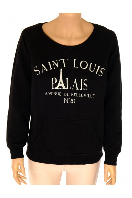 Mikina C&A černá s bílým nápisem vel M @