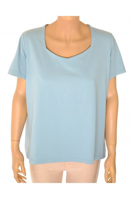 Tričko světle modré s výstřihem vel XL
