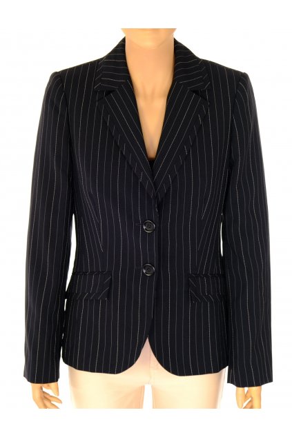 Sako Dorothy Perkins tmavomodré jemný bílý proužek vel M