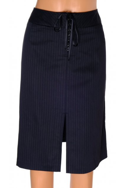 Sukně Viventy Bernd Berger vel S-M hnědá slabý proužek vpředu šněrování