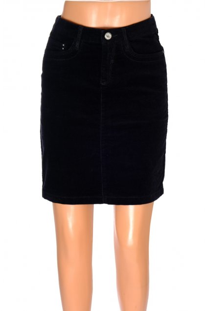 Sukně C&A černá jemný manšestr vel XS-S