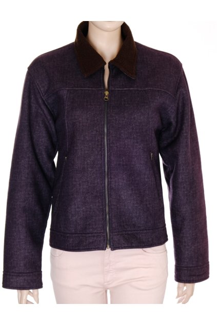 Bunda Zara šedá s hnědým límcem a kožíškem uvnitř vel S-M vada