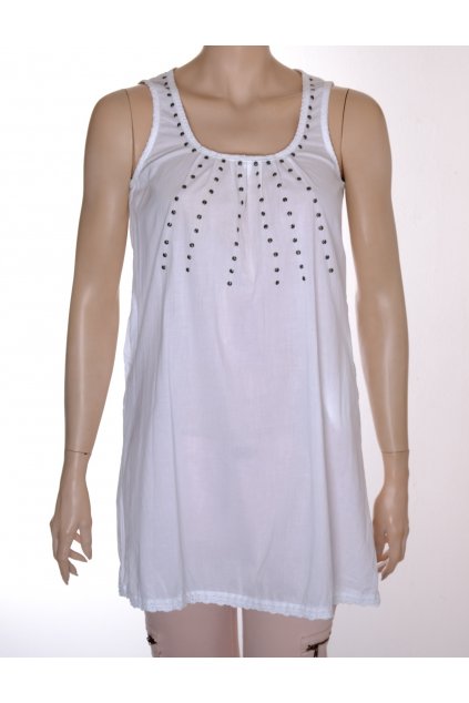 Halenka Boule....bílá zdobená krajkou a flitry vel S