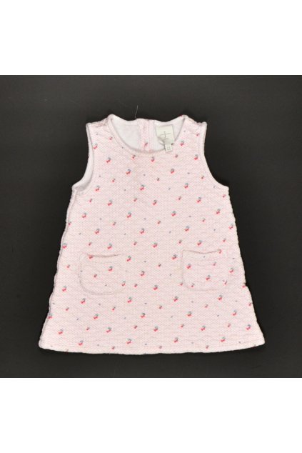 Šaty Debenhams 6-9 M/74 bílé s červeným vzorem