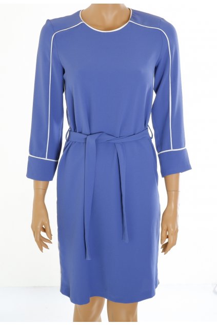 Šaty Setre modré s bílými lemy vel. XS - S / uk 6