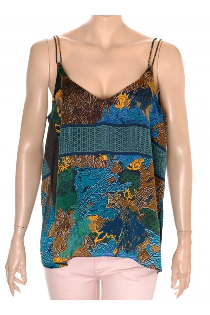 Halenka River Island s barevným vzorem na ramínka přední strana s podšívkou vel L