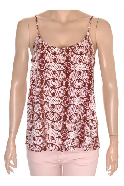 Halenka na ramínka Matalan vel. M hnědo-bílý vzor